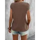 Solid Color Loose Short Sleeves V-neck T-Shirts Tops Solid Color Loose Short Sleeves V-neck T-Shirts Tops