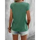 Solid Color Loose Short Sleeves V-neck T-Shirts Tops Solid Color Loose Short Sleeves V-neck T-Shirts Tops
