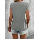 Solid Color Loose Short Sleeves V-neck T-Shirts Tops Solid Color Loose Short Sleeves V-neck T-Shirts Tops