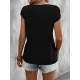 Solid Color Loose Short Sleeves V-neck T-Shirts Tops Solid Color Loose Short Sleeves V-neck T-Shirts Tops