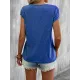 Solid Color Loose Short Sleeves V-neck T-Shirts Tops Solid Color Loose Short Sleeves V-neck T-Shirts Tops