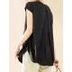 Back Pleated Solid Color Loose Short Sleeves Round-Neck T-Shirts Tops Back Pleated Solid Color Loose Short Sleeves Round-Neck T-Shirts Tops