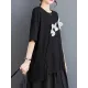 Contrast Color Half Sleeves Irregularity Round-Neck T-Shirts Tops Contrast Color Half Sleeves Irregularity Round-Neck T-Shirts Tops