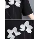 Contrast Color Half Sleeves Irregularity Round-Neck T-Shirts Tops Contrast Color Half Sleeves Irregularity Round-Neck T-Shirts Tops