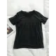 Solid Color Loose Short Sleeves U-Neck T-Shirts Tops Solid Color Loose Short Sleeves U-Neck T-Shirts Tops