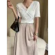 Loose Short Sleeves Solid Color V-Neck T-Shirts Tops Loose Short Sleeves Solid Color V-Neck T-Shirts Tops