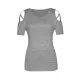 Hollow Solid Color Loose Short Sleeves Round-Neck T-Shirts Tops Hollow Solid Color Loose Short Sleeves Round-Neck T-Shirts Tops
