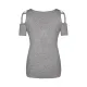 Hollow Solid Color Loose Short Sleeves Round-Neck T-Shirts Tops Hollow Solid Color Loose Short Sleeves Round-Neck T-Shirts Tops