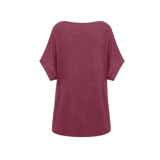 Solid Color Short Sleeves Boat Neck T-Shirts Tops Solid Color Short Sleeves Boat Neck T-Shirts Tops