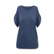 Hollow Solid Color Loose Short Sleeves Cold Shoulder T-Shirts Tops Hollow Solid Color Loose Short Sleeves Cold Shoulder T-Shirts Tops