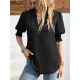 Solid Color Half Sleeves Loose V-Neck T-Shirts Tops Solid Color Half Sleeves Loose V-Neck T-Shirts Tops