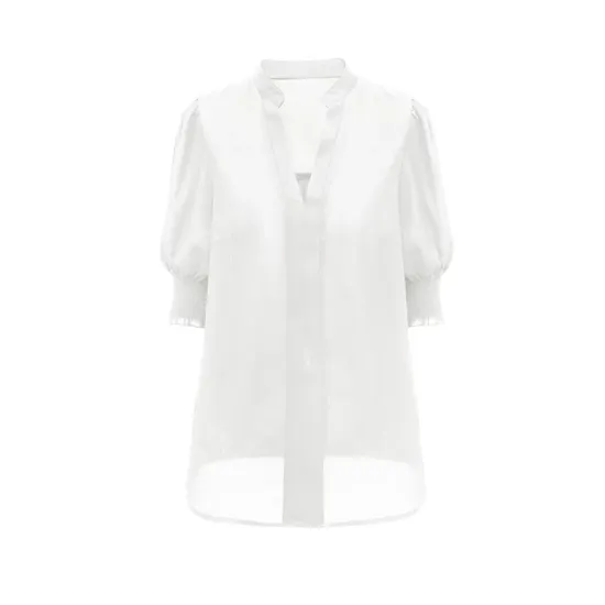 Solid Color Half Sleeves Loose V-Neck T-Shirts Tops Solid Color Half Sleeves Loose V-Neck T-Shirts Tops