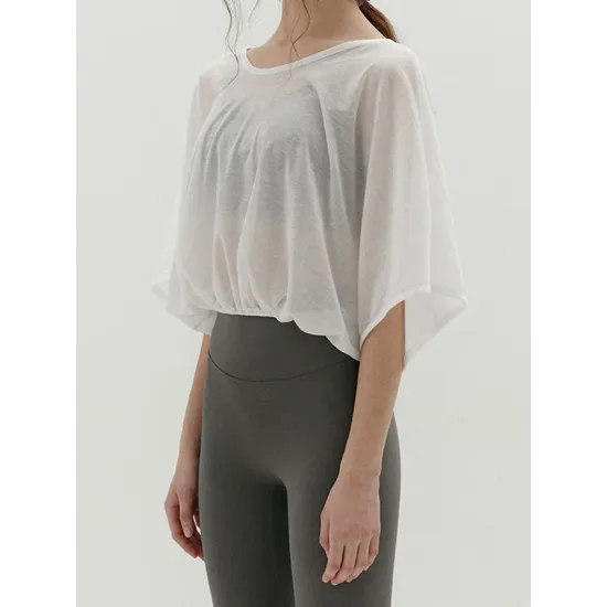 Breathable Solid Color Half Sleeves Loose Round-Neck T-Shirts Tops Breathable Solid Color Half Sleeves Loose Round-Neck T-Shirts Tops