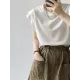 Split-Joint Loose Sleeveless Round-neck T-Shirts Tops Split-Joint Loose Sleeveless Round-neck T-Shirts Tops