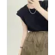 Split-Joint Loose Sleeveless Round-neck T-Shirts Tops Split-Joint Loose Sleeveless Round-neck T-Shirts Tops