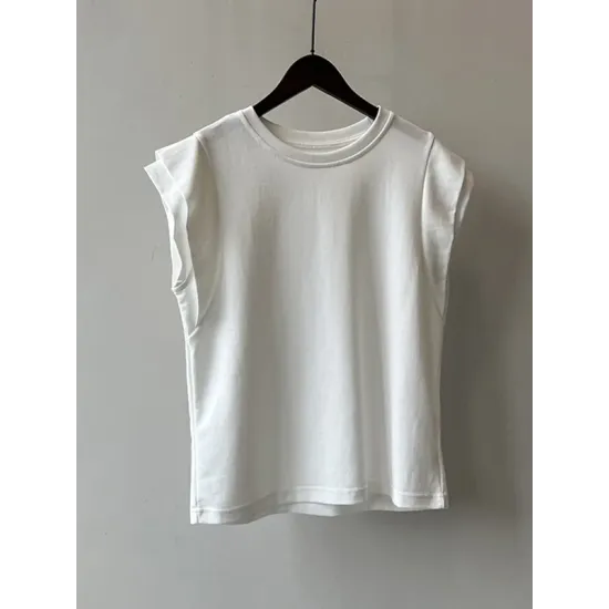 Split-Joint Loose Sleeveless Round-neck T-Shirts Tops Split-Joint Loose Sleeveless Round-neck T-Shirts Tops