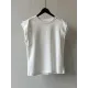 Split-Joint Loose Sleeveless Round-neck T-Shirts Tops Split-Joint Loose Sleeveless Round-neck T-Shirts Tops