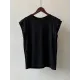 Split-Joint Loose Sleeveless Round-neck T-Shirts Tops Split-Joint Loose Sleeveless Round-neck T-Shirts Tops