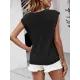 Hollow Lace Split-Joint Batwing Sleeves Loose Round-Neck T-Shirts Tops