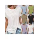Jacquard Solid Color Split-Front Batwing Sleeves Loose Round-Neck T-Shirts Tops Jacquard Solid Color Split-Front Batwing Sleeves Loose Round-Neck T-Shirts Tops