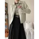 Contrast Color Striped Long Sleeves Skinny Round-Neck T-Shirts Tops Contrast Color Striped Long Sleeves Skinny Round-Neck T-Shirts Tops