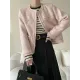 Contrast Color Striped Long Sleeves Skinny Round-Neck T-Shirts Tops Contrast Color Striped Long Sleeves Skinny Round-Neck T-Shirts Tops