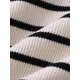 Contrast Color Striped Long Sleeves Skinny Round-Neck T-Shirts Tops Contrast Color Striped Long Sleeves Skinny Round-Neck T-Shirts Tops
