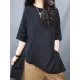 Solid Color Half Sleeves Loose Round-Neck T-Shirts Tops Solid Color Half Sleeves Loose Round-Neck T-Shirts Tops