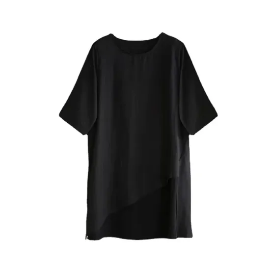 Solid Color Half Sleeves Loose Round-Neck T-Shirts Tops Solid Color Half Sleeves Loose Round-Neck T-Shirts Tops