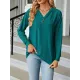 Split-Joint Long Sleeves Loose V-Neck T-Shirts Split-Joint Long Sleeves Loose V-Neck T-Shirts