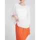 Pleated Solid Color Batwing Sleeves Loose Round-Neck T-Shirts Tops Pleated Solid Color Batwing Sleeves Loose Round-Neck T-Shirts Tops