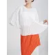 Pleated Solid Color Batwing Sleeves Loose Round-Neck T-Shirts Tops Pleated Solid Color Batwing Sleeves Loose Round-Neck T-Shirts Tops