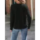 Hollow Split-Joint Long Sleeves Plus Size Round-Neck T-Shirts Tops
