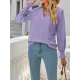 Elasticity Hollow Solid Color Long Sleeves Loose V-neck T-Shirts Tops Elasticity Hollow Solid Color Long Sleeves Loose V-neck T-Shirts Tops