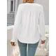 Elasticity Hollow Solid Color Long Sleeves Loose V-neck T-Shirts Tops Elasticity Hollow Solid Color Long Sleeves Loose V-neck T-Shirts Tops