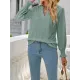 Elasticity Hollow Solid Color Long Sleeves Loose V-neck T-Shirts Tops Elasticity Hollow Solid Color Long Sleeves Loose V-neck T-Shirts Tops