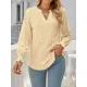 Elasticity Hollow Solid Color Long Sleeves Loose V-neck T-Shirts Tops Elasticity Hollow Solid Color Long Sleeves Loose V-neck T-Shirts Tops
