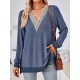 Hollow Split-Joint Split-Side Long Sleeves Loose V-Neck T-Shirts Tops Hollow Split-Joint Split-Side Long Sleeves Loose V-Neck T-Shirts Tops