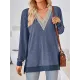 Hollow Split-Joint Split-Side Long Sleeves Loose V-Neck T-Shirts Tops Hollow Split-Joint Split-Side Long Sleeves Loose V-Neck T-Shirts Tops