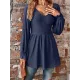 Elasticity Jacquard Pleated Solid Color Long Sleeves V-Neck T-Shirts Tops Elasticity Jacquard Pleated Solid Color Long Sleeves V-Neck T-Shirts Tops