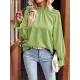 Elasticity Ruffled Solid Color Long Sleeves Ruffle Sleeves Mock Neck T-Shirts Tops Elasticity Ruffled Solid Color Long Sleeves Ruffle Sleeves Mock Neck T-Shirts Tops