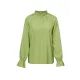 Elasticity Ruffled Solid Color Long Sleeves Ruffle Sleeves Mock Neck T-Shirts Tops Elasticity Ruffled Solid Color Long Sleeves Ruffle Sleeves Mock Neck T-Shirts Tops