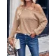Asymmetric Long Sleeves Loose One-Shoulder T-Shirts Tops Asymmetric Long Sleeves Loose One-Shoulder T-Shirts Tops