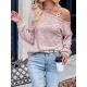 Asymmetric Long Sleeves Loose One-Shoulder T-Shirts Tops Asymmetric Long Sleeves Loose One-Shoulder T-Shirts Tops