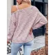 Asymmetric Long Sleeves Loose One-Shoulder T-Shirts Tops Asymmetric Long Sleeves Loose One-Shoulder T-Shirts Tops
