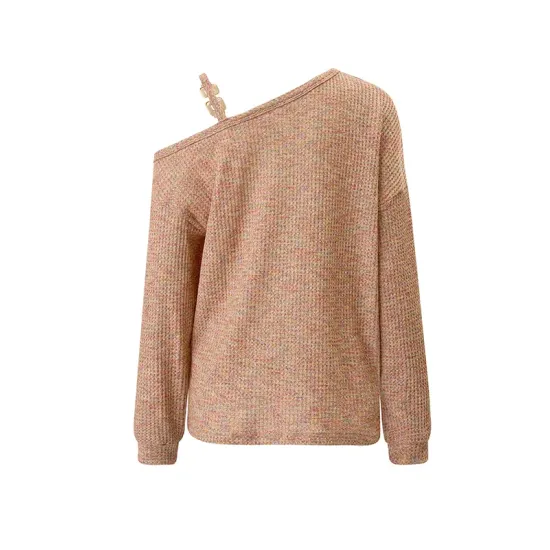 Asymmetric Long Sleeves Loose One-Shoulder T-Shirts Tops Asymmetric Long Sleeves Loose One-Shoulder T-Shirts Tops