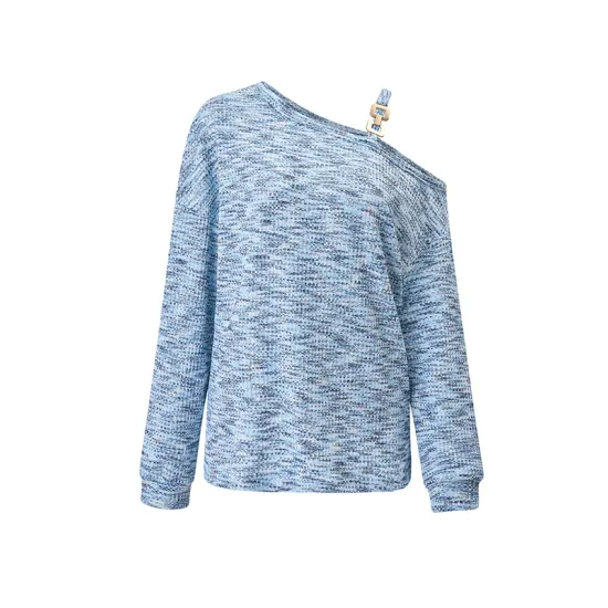 Asymmetric Long Sleeves Loose One-Shoulder T-Shirts Tops Asymmetric Long Sleeves Loose One-Shoulder T-Shirts Tops
