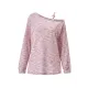 Asymmetric Long Sleeves Loose One-Shoulder T-Shirts Tops Asymmetric Long Sleeves Loose One-Shoulder T-Shirts Tops