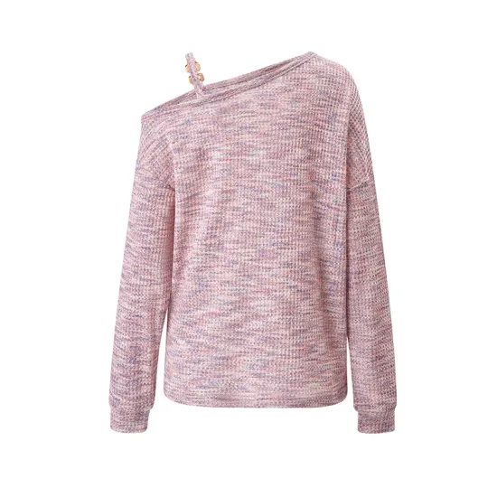 Asymmetric Long Sleeves Loose One-Shoulder T-Shirts Tops Asymmetric Long Sleeves Loose One-Shoulder T-Shirts Tops