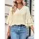 Solid Color Half Sleeves Loose V-Neck T-Shirts Tops Solid Color Half Sleeves Loose V-Neck T-Shirts Tops